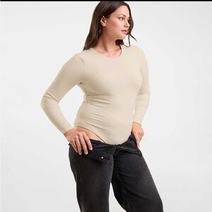 Nuuds Bone Crewneck Long Sleeve Bodysuit